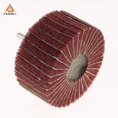 China Surface Grinding Non Woven Fin Wheel With Leg for sale