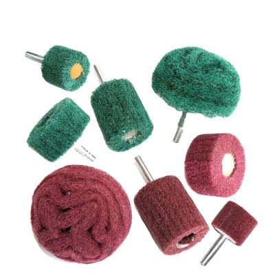 China Surface Grinding Wheel Drill Attachment Non Woven Abrasive Buffing Polishing Set Scrubber Pads Power Scrubber Cleaning Kit for sale