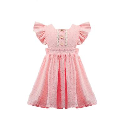 China New Arrival Breathable Ruffle Sleeveless Summer Kids Girls Clothes 100%cotton Girls Dress for sale