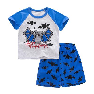 China Summer boys casual boutique clothing boys clothes short sleeve T-shirt kids clothes set for sale