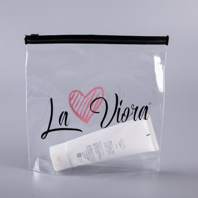 China Recyclable Custom Clear Plastic Jewelry Zipper Pouch Small Zipper Lock Zip Lock Bag For Makeup Makeup for sale