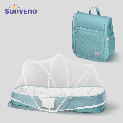 China SUNVENO Baby Nest Nest Bed Diaper Bag Portable Foldable Travel Portable Newborn Hutch Bag Hand Bed for Baby 0-6M for sale