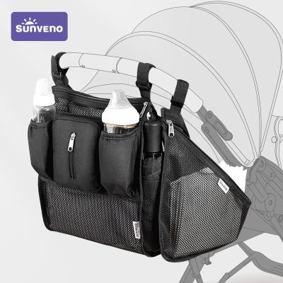 China Sunveno Stroller Bag Organizers Backpack Hanging Bag Mesh Pocket Multifunctional Convenient Applicable To All Types for sale