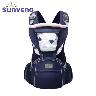 China New Design Polyester SUNVENO Infant Toddler Ergonomic Baby Carrier with Hipseat for Baby Toddler Infant Kids 0-36M for sale