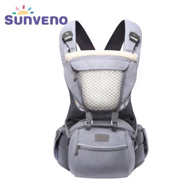 China New Design Polyester SUNVENO Infant Toddler Ergonomic Baby Carrier with Hipseat for Baby Toddler Infant Kids 0-36M for sale