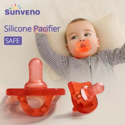 China BPA Free Silicone Soother Sunveno Nipple Soother Infant Bionic Baby Pacifier Food Grade Baby Feeding for sale