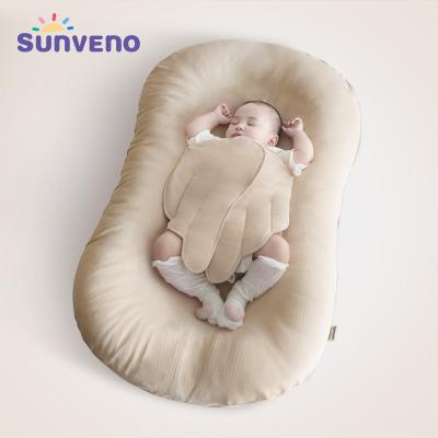 China SUNVENO Breathable Portable Baby Nest Crib Baby Sofa and Infant Floor Seat-Newborn Bases, Organic Cotton, Fiberfill for sale