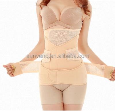 China Breathable 3 in 1 Postpartum Body Shaper Shapewear Postnatal Support Recovery Belly Wrap Belt for sale