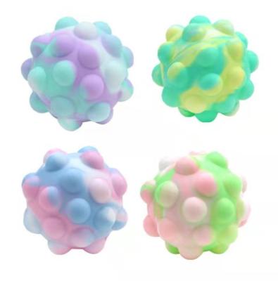 China Eco-friendly Material Bubble Noise Bouncing Person Sensory Toys Ball Pack 3D Bouncing Ball Noise Item Stress Relief Hand Toys Silicone Bouncing Ball for sale