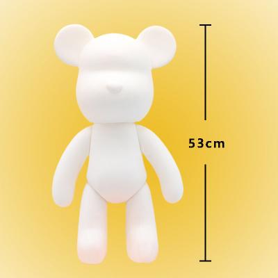 China Europe ODM White Custom Bearbrick OEM Patterns 400% Soft Vinyl DIY Black White 23CM Stock Numbers for sale