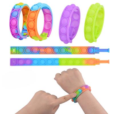 China Wrist Bands Wiggle Bubble Push Pops Toy Rodent Pioneer Wristband Astronaut Colored Rodent Pioneer Decompression Wristband Band for sale