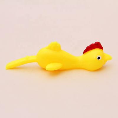 China Reusable Finger Stretchy Flying Rubber Chickens For Party Activity Activity Eater Kids Slingshot Chicken Turky Toys for sale