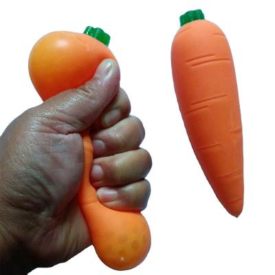 China Easter Toys Filled With Colorful Squeezable Gel Water Beads Promote Relaxing Easter Squishy Carrot Stress Balls Play for sale