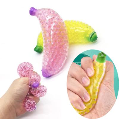 China Sensory Compression Toy Banana Decompression Balls Banana Toy Stress Relief Toys Squeezable Banana Sensory for sale