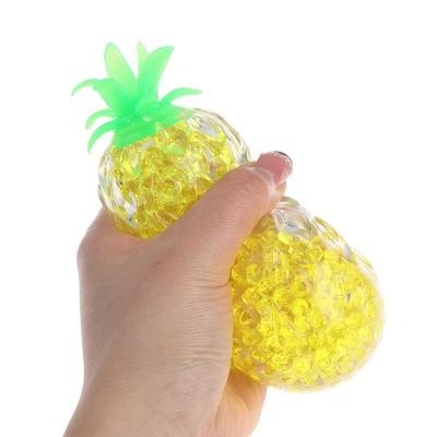 China Wholesale Novelty Squeeze Toy Tpr Material Water Beads Squeeze Pineapple Ball Toys for sale