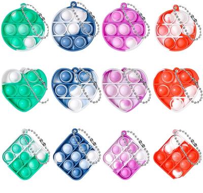 China Mini Pop Sensory Fidget Toys Trigger Eco-friendly Material Hand Toys Key Chain for sale