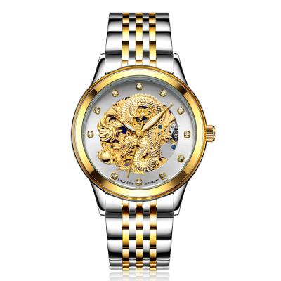 China High Quality Luxury Stainless Steel Case Watch Movement Gold Diamond Fashion Automatic Watch For Chinese Mechanical Man Water Resistant Watch for sale