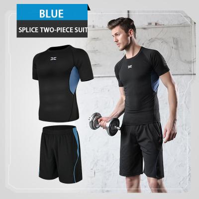 China Breathable Fitness sportswear men's shape clothing spring autumn tights sportswear quick-drying suit training clothing two pieces for sale