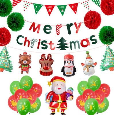 China Aluminum Foil Santa Claus Balloons Christmas Merry Christmas Sets for sale