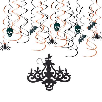 China Happy Halloween Paper Party Halloween Supplies Gothic Ceiling Hanging Swril Ornaments Diy Halloween Decoration for sale