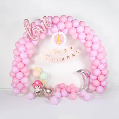 China Pale Pink Birthday Party Kit Balloon Happy Birthday Banner Decorations for Girl Birthday Party Decorations for sale