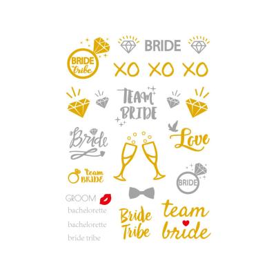 China Hen Party Wholesale Bride To Be Bridal Shower Hen Party Bachelorette Bachlor Temporary Tatoo Sticker for sale