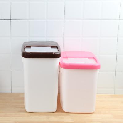 China Freshness Preservation 20 Pounds Large Dry Food Container 10kg Large Kitchen Rice Storage Container Plastic Grain Moisture Proof Storage Box With Lid for sale