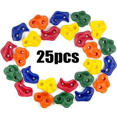 China 25 PCS Rock Climbing Plug-Warrior Plastic Obstacle Course For Kid DIY Rock Climbing Wall For Outdoor Public Playground Backyard for sale