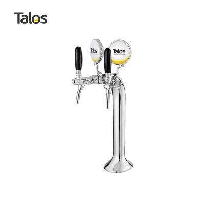 China TALOS Food Safety Tap Classic Tower Two Way Chrome Draft Beer Dispensing Tower for sale