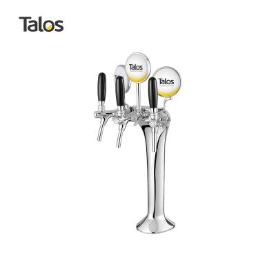 China TALOS Tap Tower Classic Tower Chrome Draft Beer Three Way Dispensing Tower 1031301-20 for sale