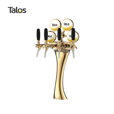 China TALOS Elegance Faucet Tower PVD 4 Way Tower Draft Beer Dispensing Tower 1037403-22 for sale