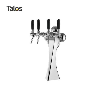 China TALOS Brage Faucet Tower Chrome 4 Way Tower Draft Beer Dispensing Tower 1036401-20 for sale