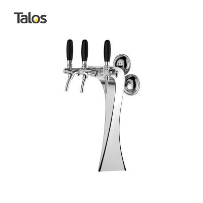 China TALOS Brage Faucet Tower Chrome Tower Draft Beer Three Way Dispensing Tower 1036301-20 for sale