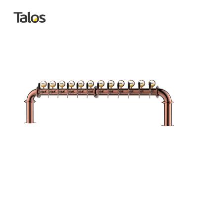 China TALOS U 12 Tower Stainless Steel Tap Tower 102mm Beer Equipment Draft Beer Dispensing Tower (Red Bronze) 1046127-41 for sale