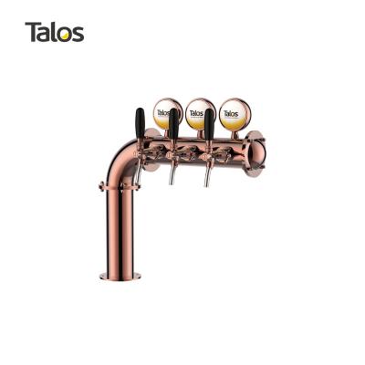 China TALOS L Tower 3 Stainless Steel Tap Tower 85mm Beer Equipment Draft Beer Dispensing Tower (Red Bronze) 1046315-41 for sale