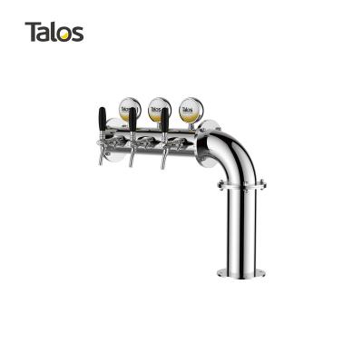 China TALOS Bar Equipment Drink Dispenser L Type 102mm Three Way Beer Tower 1046316-00 for sale