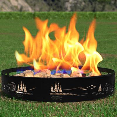 China Outdoor Heater GRILL Factory 2021 Direct Customized 36 Inch Outdoor Laser Cut Pattern Metal Fire Pit Ring With OEM Design for sale