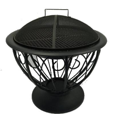 China Outdoor Fire Pit Bbq Black Factory Bowl Portable Metal Portable Round Camp BBQ Heater Wood Burning Barbecue Fire Pit for sale