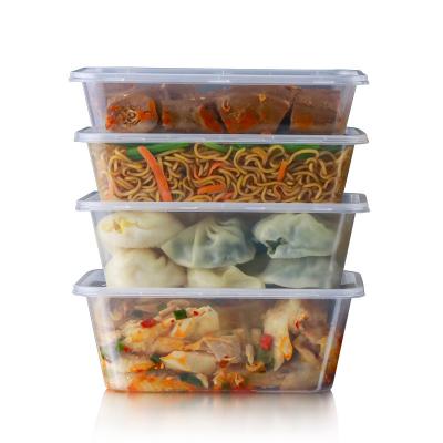 China Porcelain Disposable Plastic Bowl Classic Take Out Container Lunch Box With Lid Microwave Safe for sale