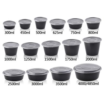 China 200ml~6500ml Microwave Round PS Plastic Containers For Small Food Disposable Plastic Containers for sale