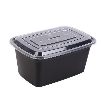 China Modern 48oz 1500ml Food Packing Crate Compartment Biodegradable Disposable Food Container With Plastic Tray Oven Safe for sale