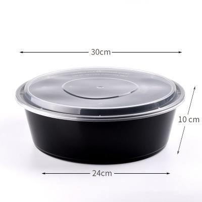 China 4000ML 128OZ China Supplier Modern Microwave Safe Round Food Packing Box Plastic Bowl Container for sale