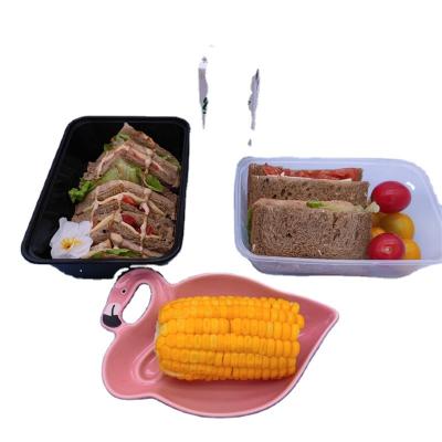 China Minimalist Microwavable Food Storage Compartment Lunch Box Disposable Plastic Storage for sale