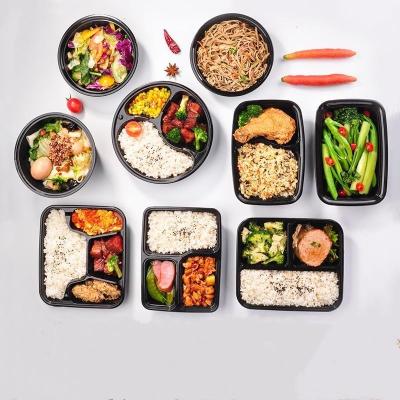 China Minimalist Style Plastic Disposable Food Container Multi Divide 5 Compartment To Prevent Food Preparation for sale