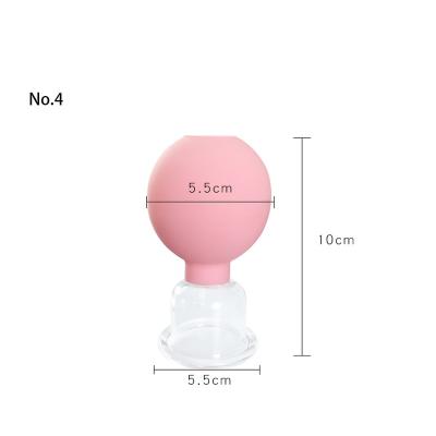 China Physical Cupping Device Eye Face PVC Silicone Ball Suction Massage Glass Cup and Facial Cupping Massager for sale