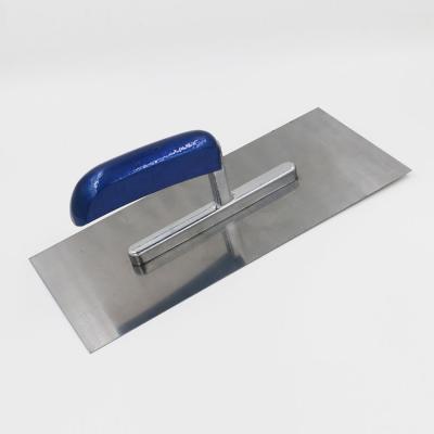 China Stainless Steel / Blue Wooden Stainless Steel Plastering Trowel Carbon Steel Handle for sale