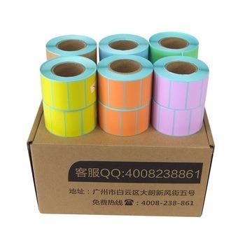 China 40*30mm Color Heat Sensitive Custom Top Coated Barcode Factory Price Direct Thermal Label For Supermarket for sale