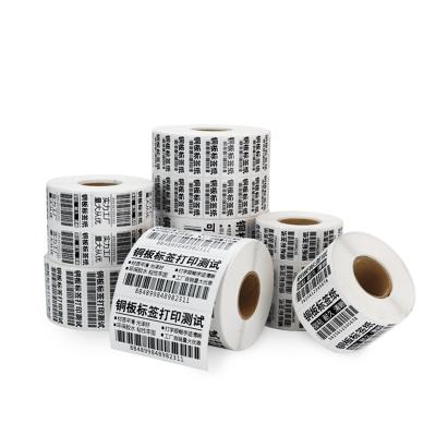 China Barcode Labels Printing Width 60~100mm Thermal Thermal Transfer Custom Label White Blank For Zebra Printers for sale