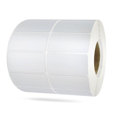 China Factory Price 40*20mm Waterproof Custom Self Adhesive Silver PET Label Roll For Supermarket for sale