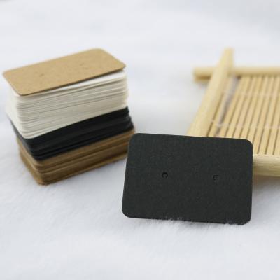 China Eco-friendly Wholesale 2.5*3.5cm Earring Display Card Brown Black White Cardboard for Jewelry Holds Simple Style for women for sale